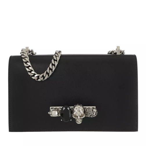 Alexander McQueen Jewelled Satchel Bag Black Crossbody Bag