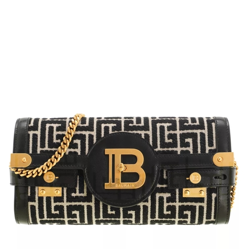 Balmain B-Buzz 23 Clutch Leather Ivory/Black Crossbody Bag