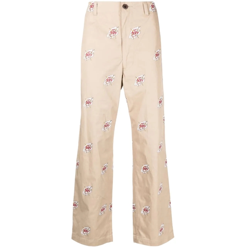 Junya Watanabe Jeans mit geradem Bein Trousers Beige beige