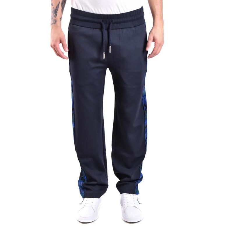 Missoni Anzugshose Sky Blue Trousers With Zigzag Pattern Black