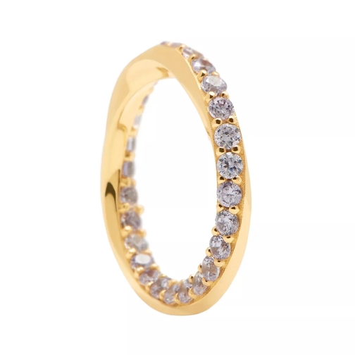 PDPAOLA Ring CAVALIER Yellow Gold Anello pavé