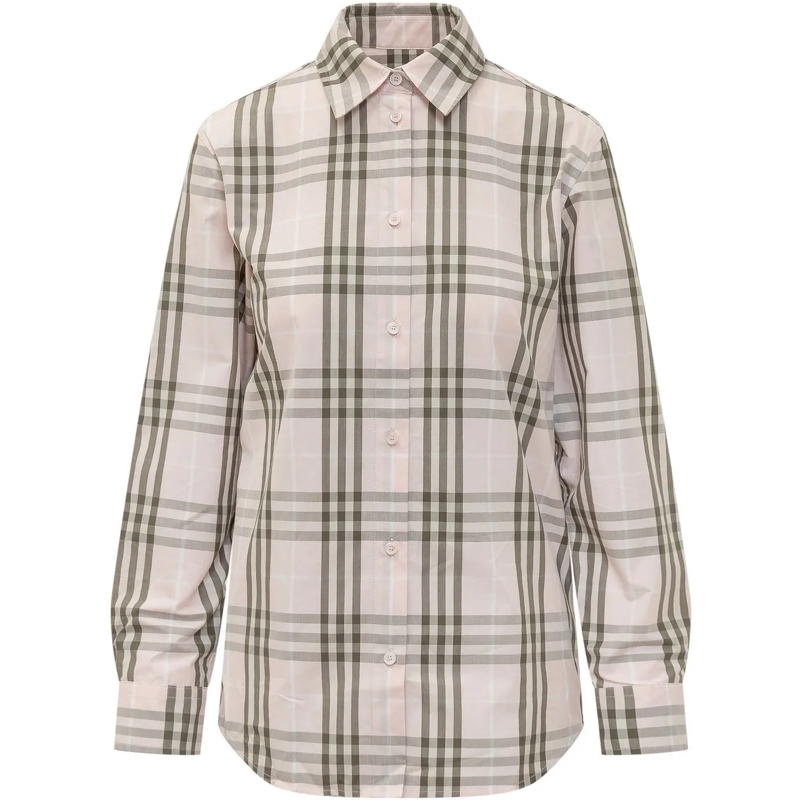 Burberry Bluse Camicia Emma con Colletto e Bottoni e Motivo Check rose