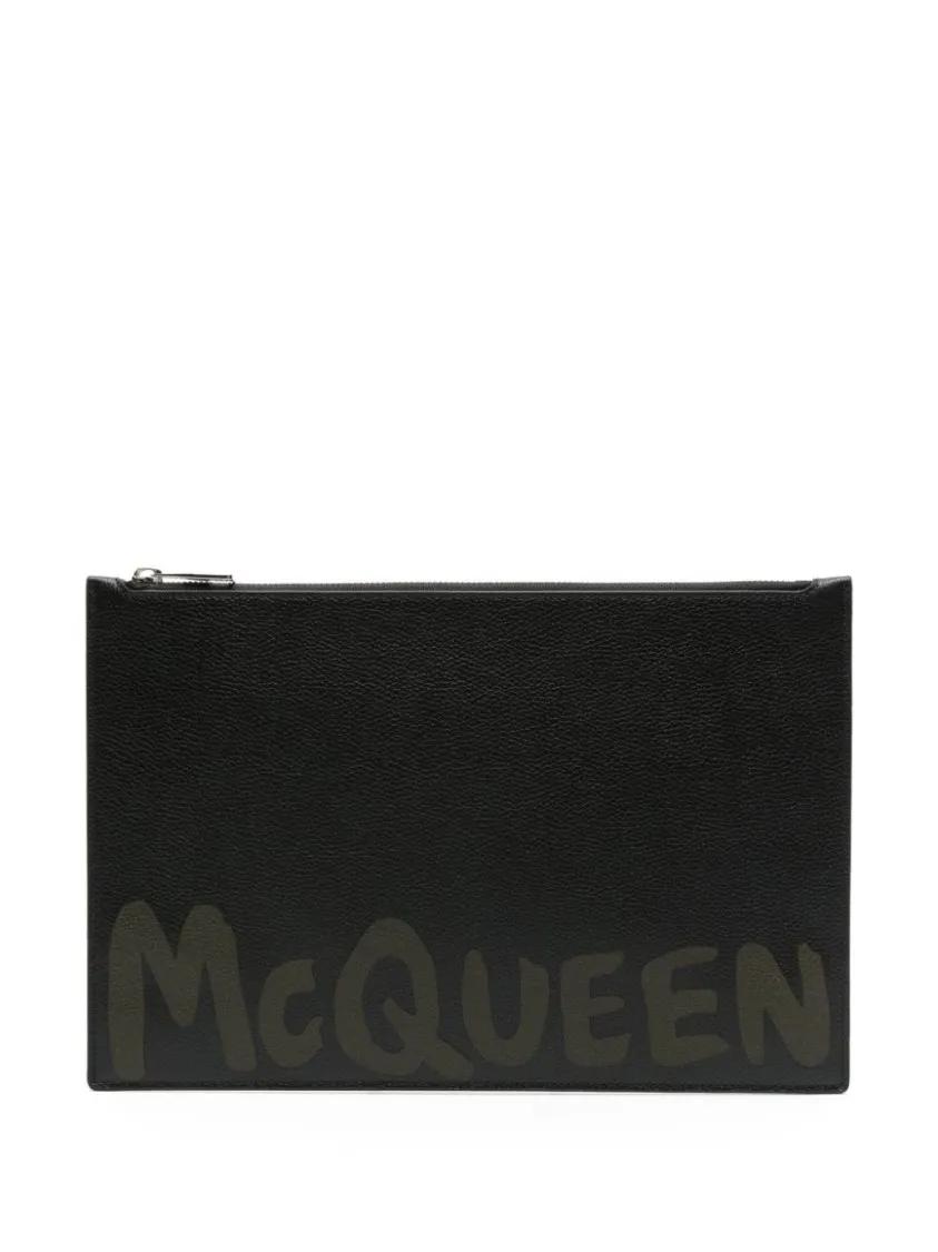 Alexander McQueen Crossbody Bags - Pouch With Logo - Gr. unisize - in Schwarz - für Damen