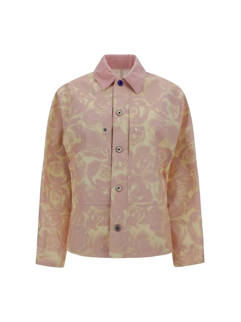 Thumbnail - Burberry - Printed Jacket - Größe XS - pink
