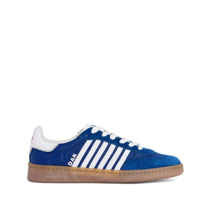 Dsquared2 Low-Top-Sneaker Low-Top Sneakers With Blue Silk Blue