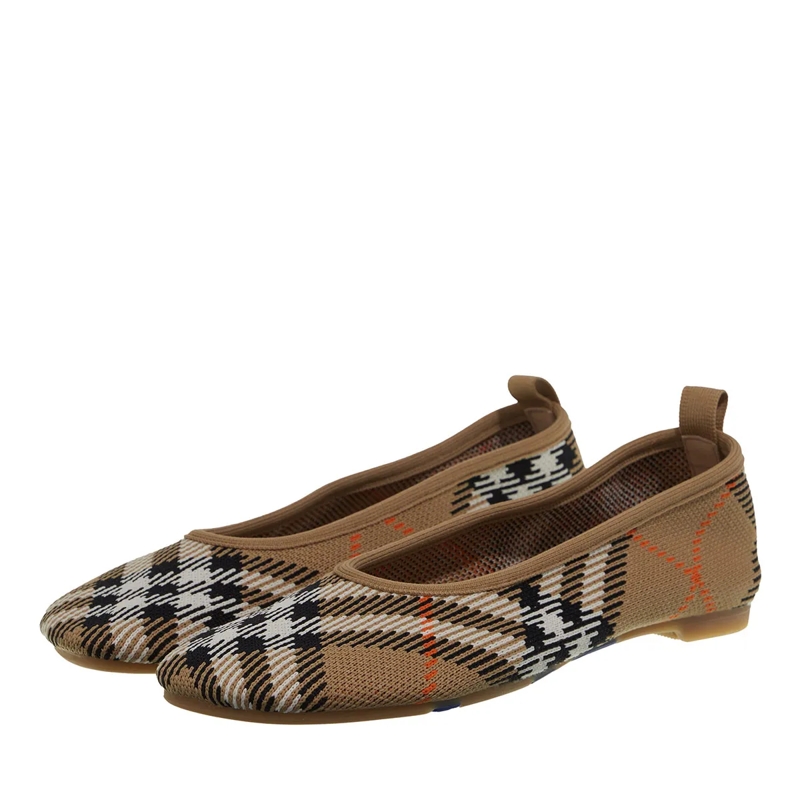 Burberry Ballerinas Knit Baby Sand Check