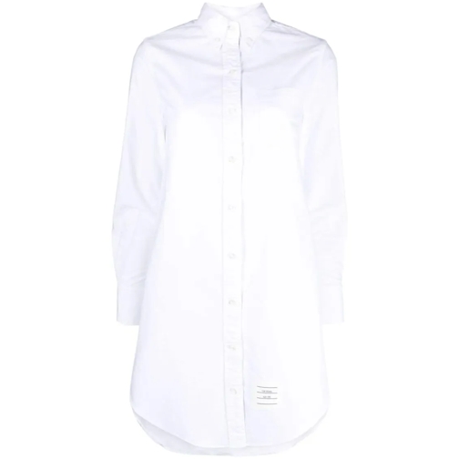 Thom Browne Mini robes White Cotton Shirt Dress White