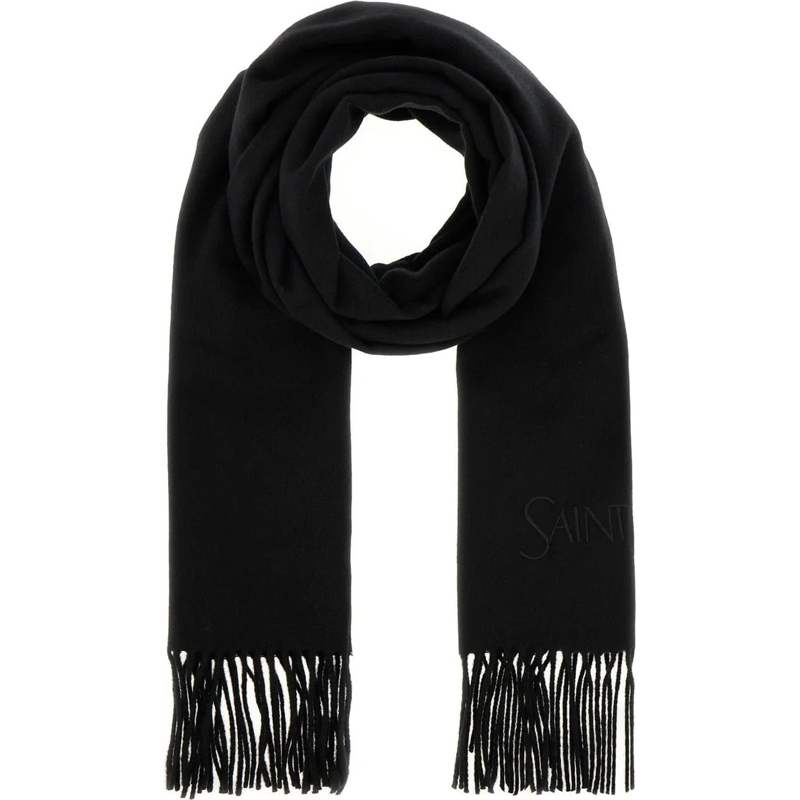 Saint Laurent  Sciarpa in Cashmere Nera schwarz