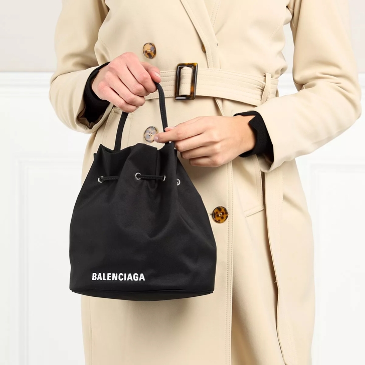 Balenciaga black Wheel mini bucket bag