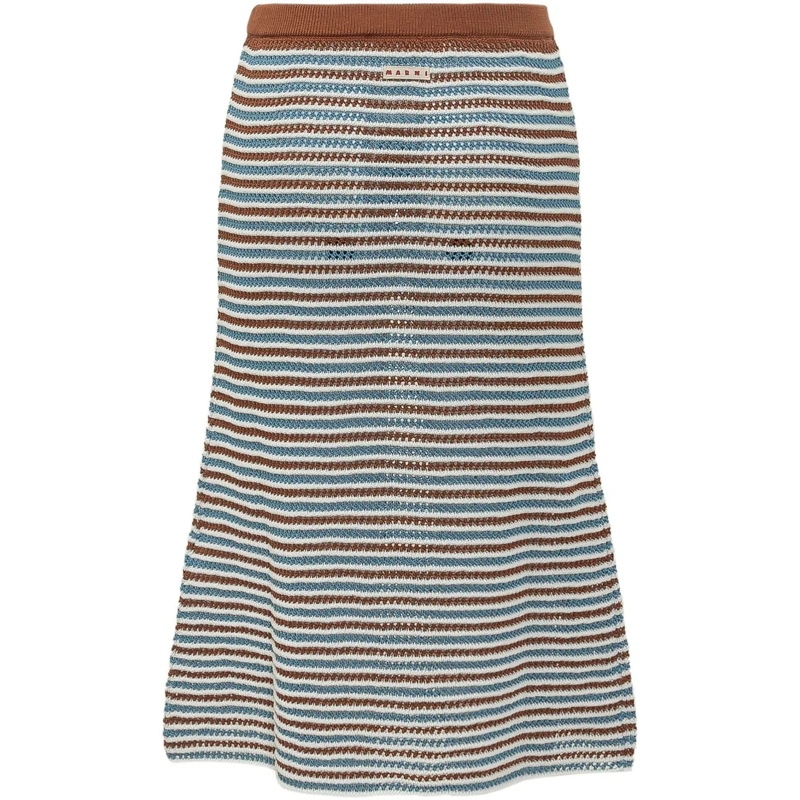 Marni Midirock Gonna Midi in Maglia a Righe mehrfarbig(Image 2)