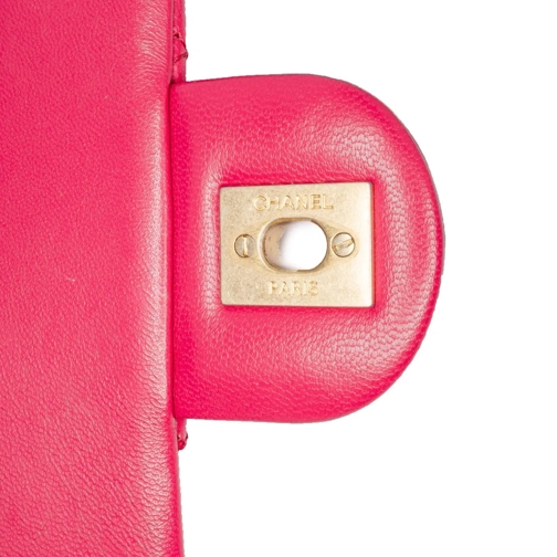 Chanel Sac à bandoulière 2020 Mini Rectangular Lambskin Pearl Crush Flap rose (Image 22)