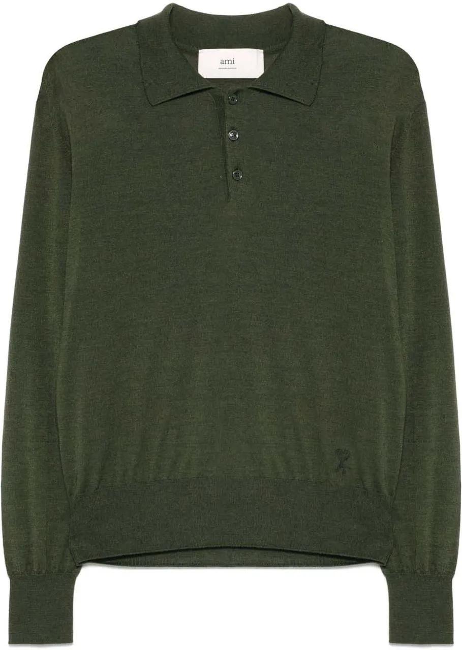 Thumbnail - AMI Paris - T-Shirts And Polos Loden - Größe L - grün