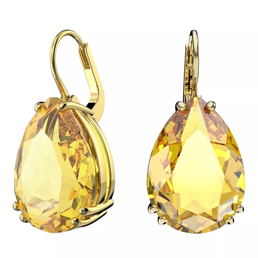 Swarovski Millenia drop Pear cut Gold-tone plated Yellow Drop Earring