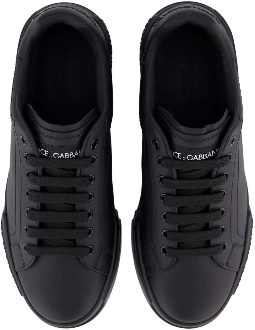 Thumbnail - Dolce&Gabbana Low-Top Sneaker - 'Portofino Vintage' Sneakers – Black - Gr. 39,5 (EU) - in Schwarz - für Damen