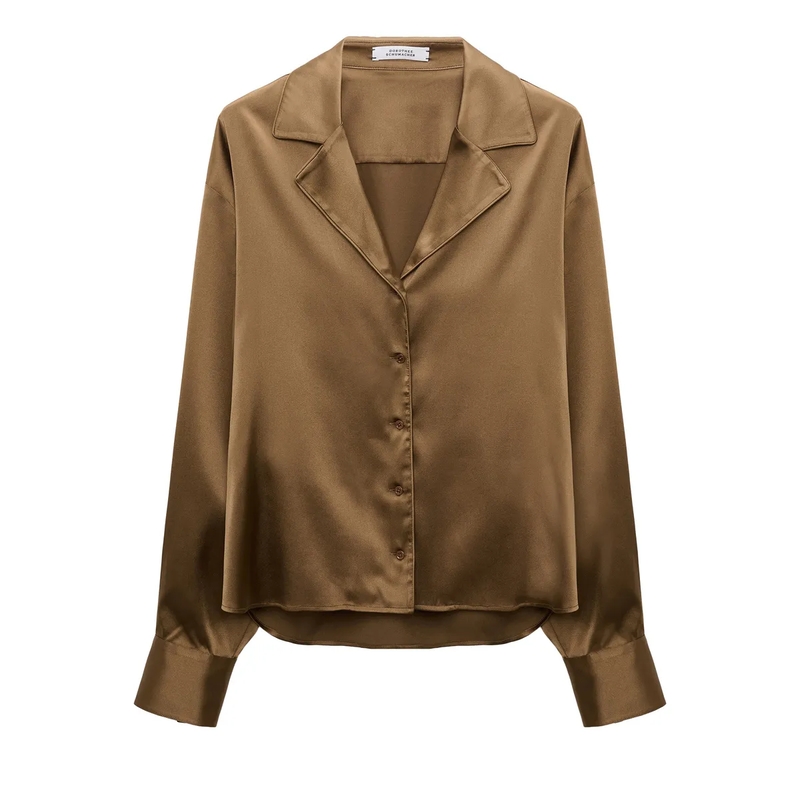 Dorothee Schumacher Bluse SENSE OF SHINE blouse porcini