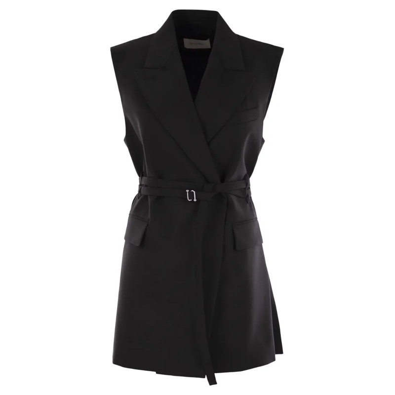 Sportmax Blazer Ciurma - Sleeveless Long Blazer Black