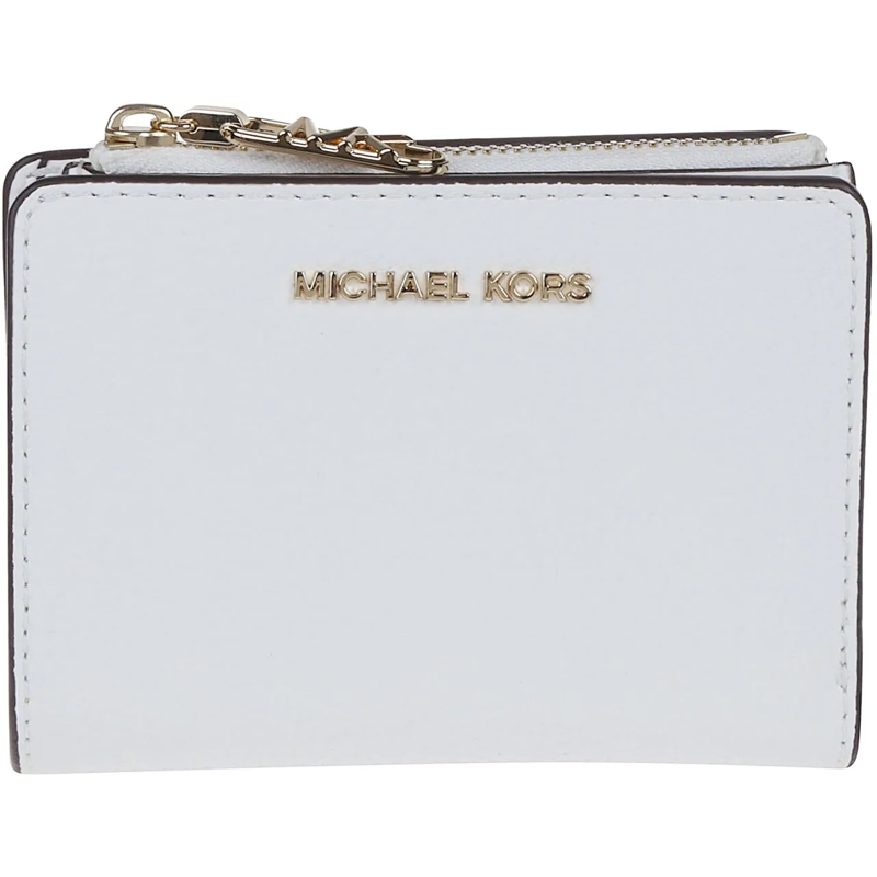 MICHAEL Michael Kors Porte-monnaie Medium Snap Jet Set Billfold Wallet White weiß