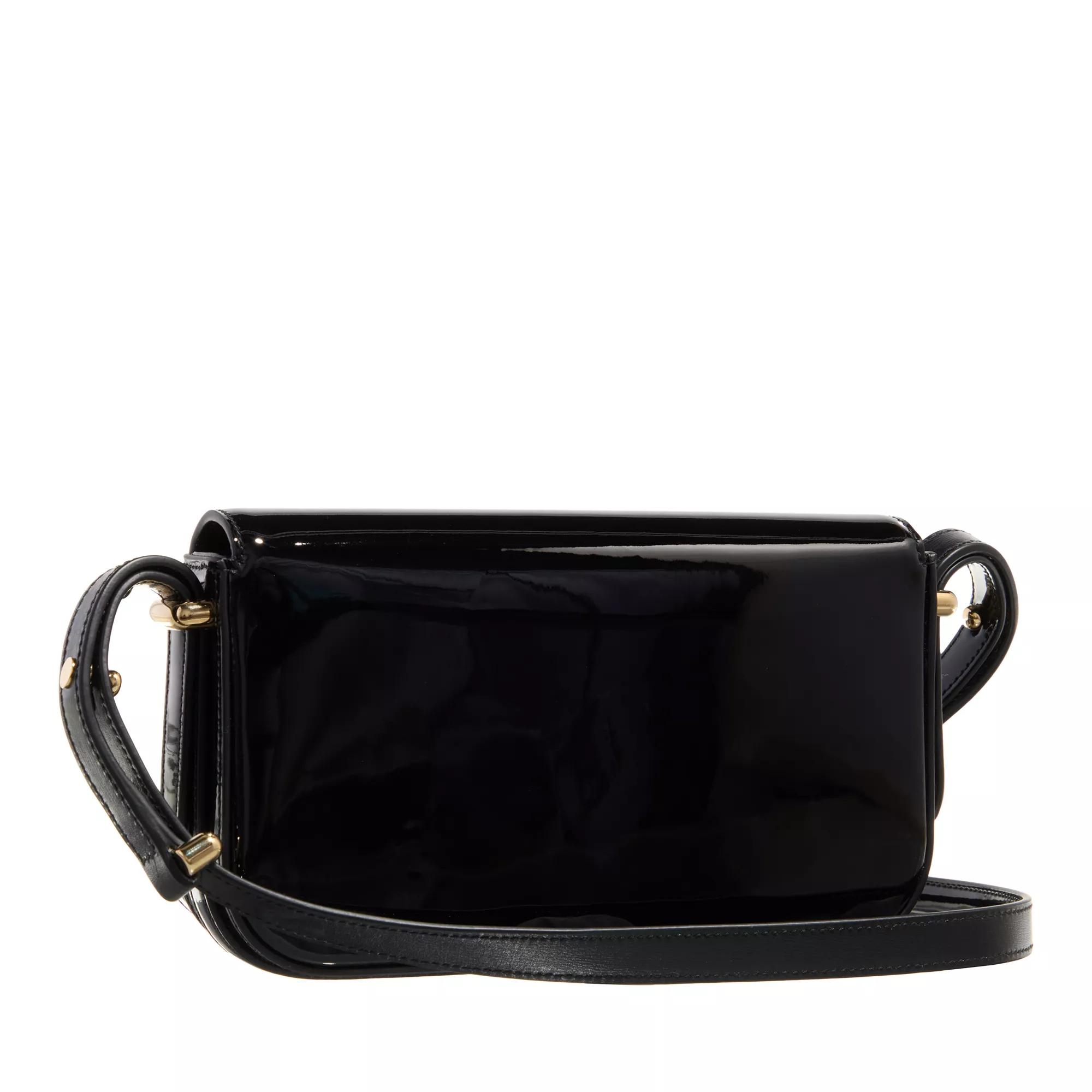 Patent Leather Shoulder Bag Black Crossbody Bag