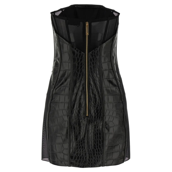 ワンピース ELISABETTA FRANCHI Coconut texture dress Elisabetta Franchi Coconut Texture Dress Black | Minikleider