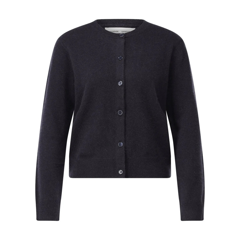 Samsøe Samsøe Vest Strickjacke Saboston aus Kaschmir blau