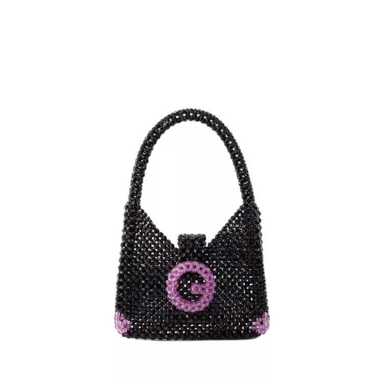 Germanier Crossbody Bags - Beaded Hobo Bag - Beads - Black - Gr. unisize - in Schwarz - für Damen