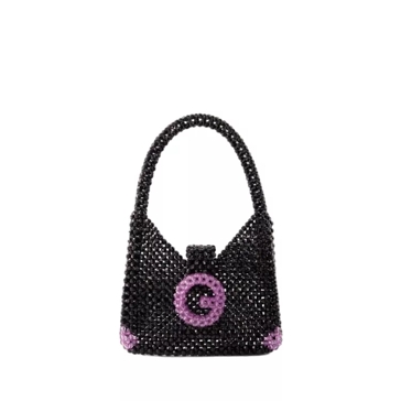 Germanier Beaded Hobo Bag Beads Black Black Hobo Bag