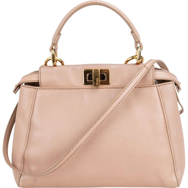Fendi Tote Fendi Leather Peekaboo Handbag braun