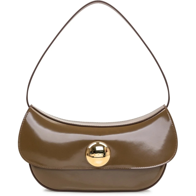 Marni Schultertasche Borsa Hobo Medium taupe