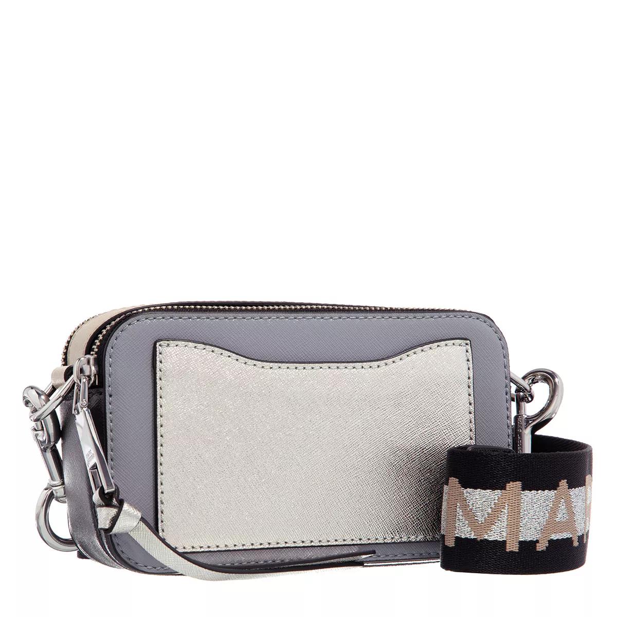 Marc Jacobs Logo Strap Snapshot Small Camera Bag Leather Wolf Grey Multi, Camera Bag