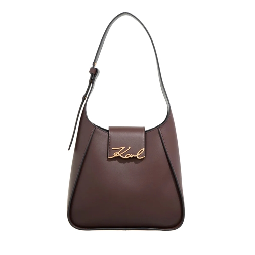 Karl Lagerfeld Schultertasche K/Signature Hobo Dark Choco