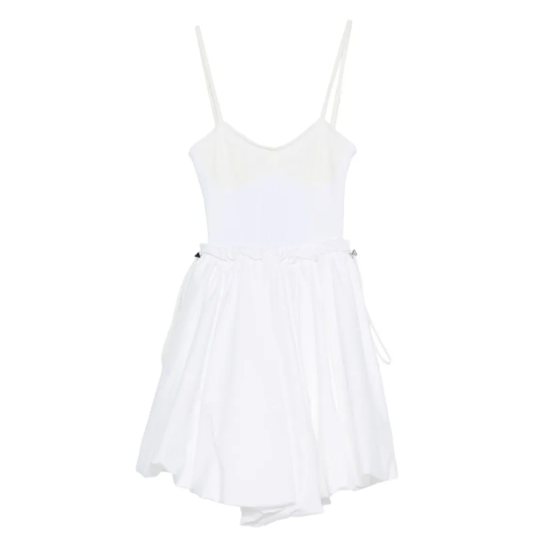 The Attico Minikleid White Dress With Spaghetti Straps White