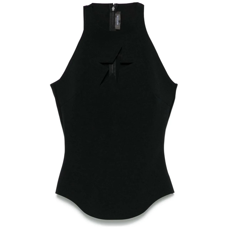 Mugler T-Shirt Top Black schwarz