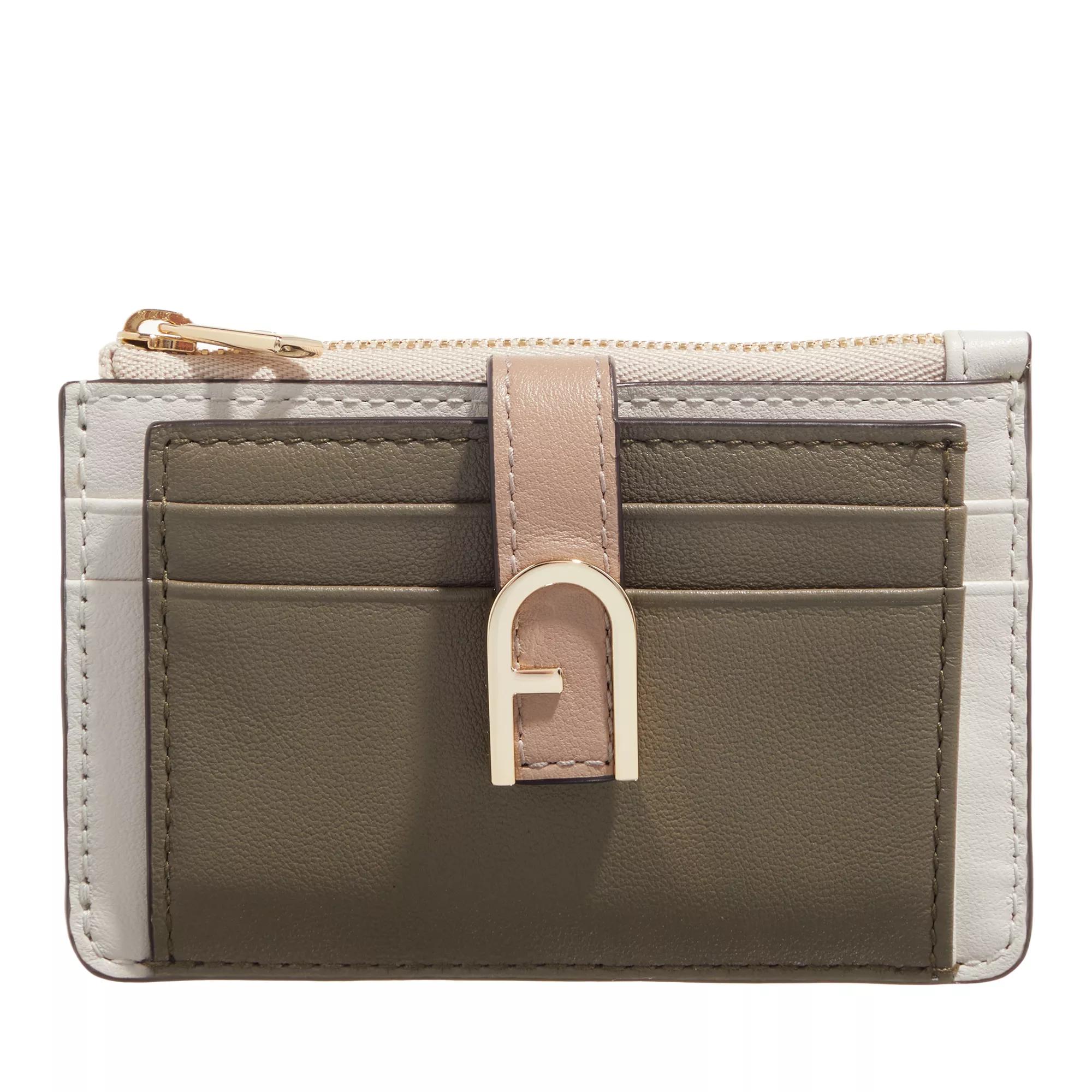 Furla Portemonnaie - Furla Flow M Card Case - Gr. unisize - in Creme - für Damen