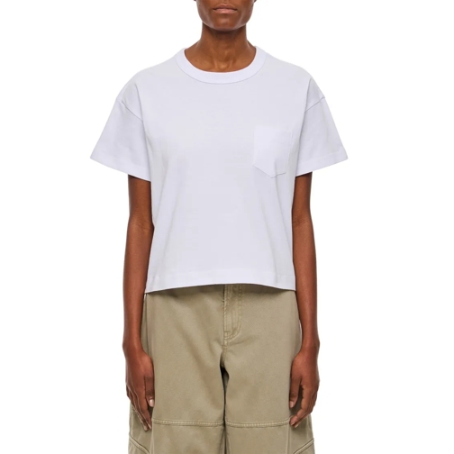 Sacai T-Shirts Cototn T-Shirt White