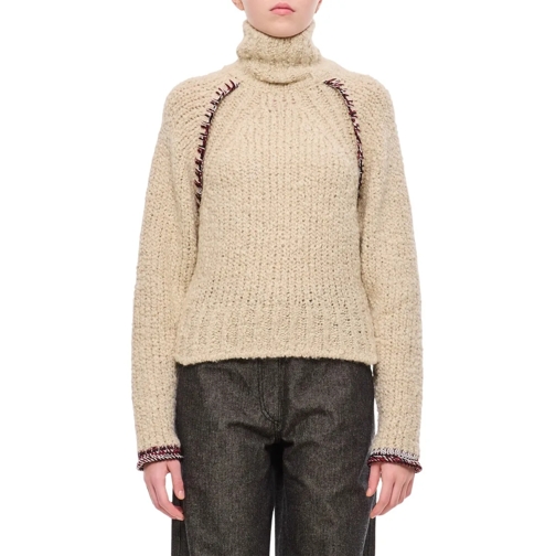 Durazzi Milano Pull à col roulé Chunky Knit  Sweater Neutrals