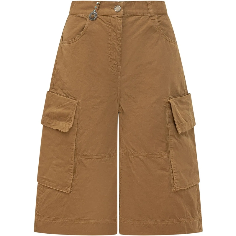 Pinko Shorts Bermuda Cargo con Tasche beige