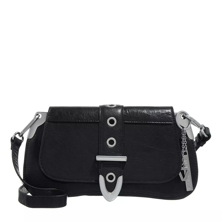 Black rivet messenger bag sale