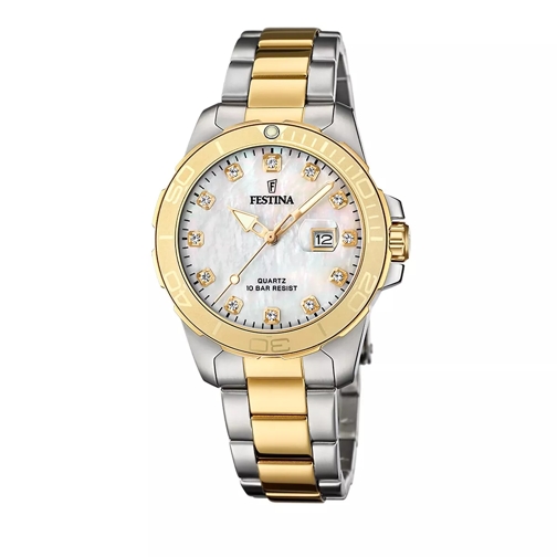 Festina Stainless Steel Watch Bracelet Bicolor/Creme Quartz Horloge