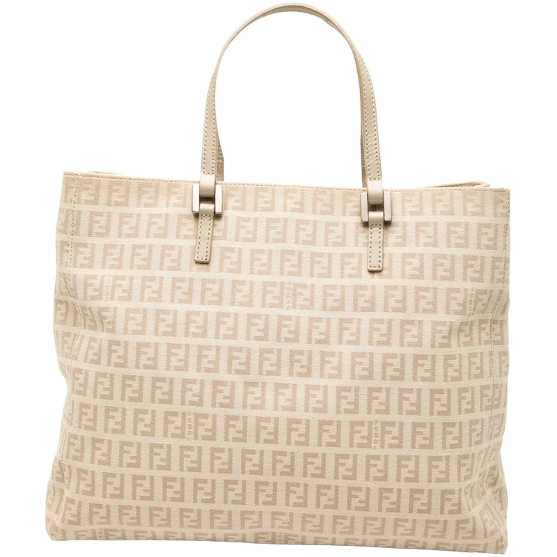 Fendi Shopper Zucchino Canvas Tote braun