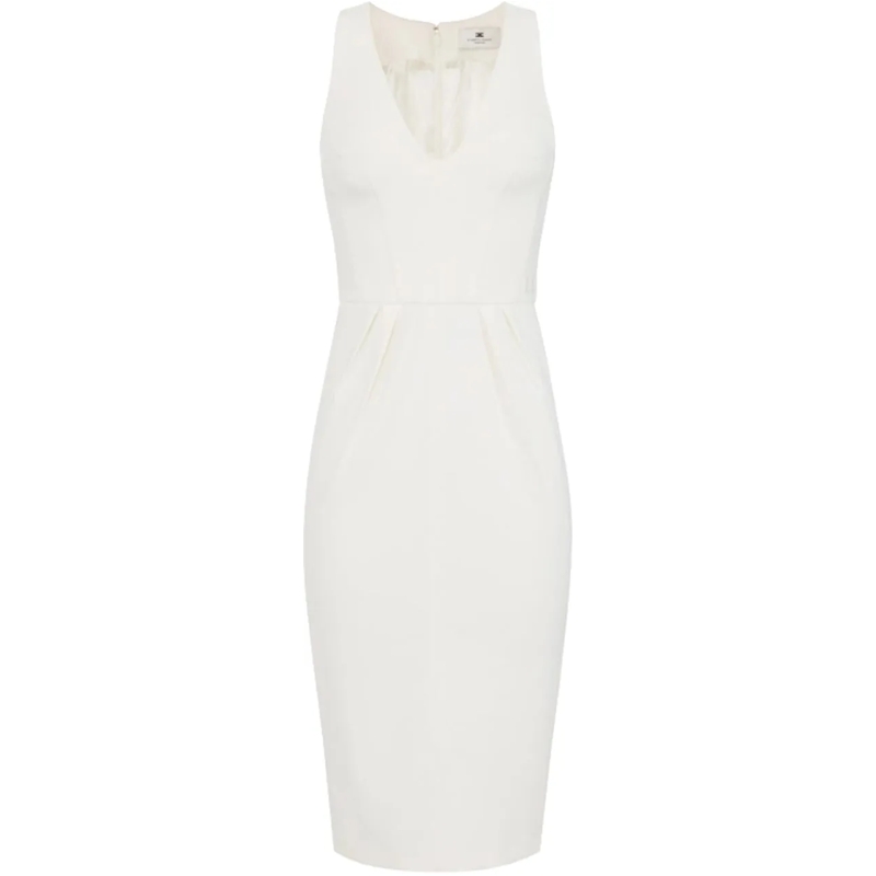 Elisabetta Franchi Midikleid Dresses Avorio weiß