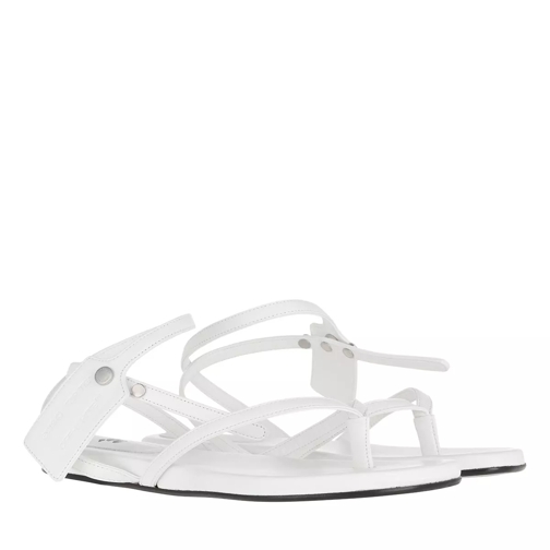 Off-White Ziptie Flat Sandal White Sandalo
