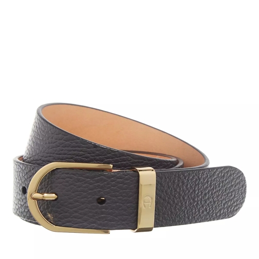 AIGNER Barbara Diamond Grey Leather Belt