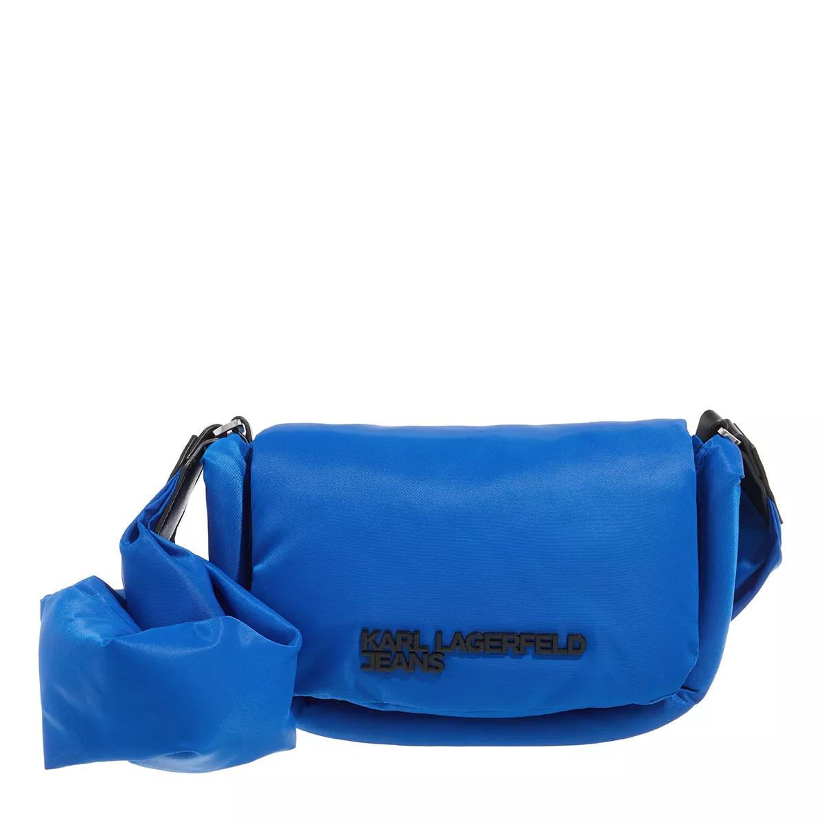 Karl Lagerfeld, Klj Padded Nylon Nano Shoulder Bag, Woman, Klj Blue, Size: One Size