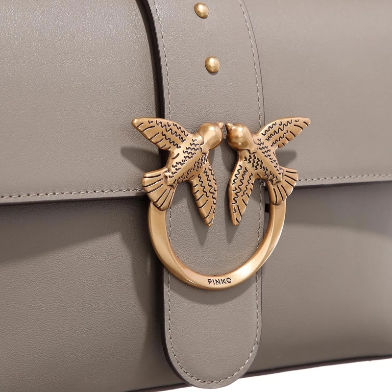 Pinko Crossbody Bag Love One Classic Slouchy Fl Noce-Antique Gold(Image 5)