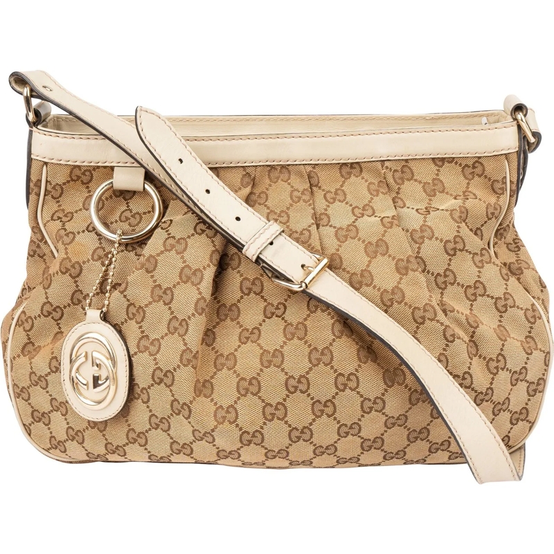 Gucci Schultertasche Gucci GG Monogram Sukey Crossbody Bag braun
