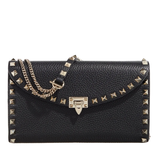 Valentino Garavani Wallet On A Chain Wallet With Strap Rockstud Nero