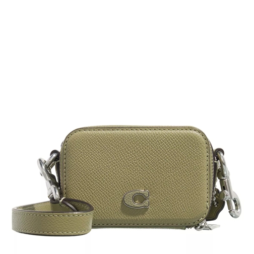 Coach Crossbody Pouch In Crossgrain Leather Moss Mikrotasche