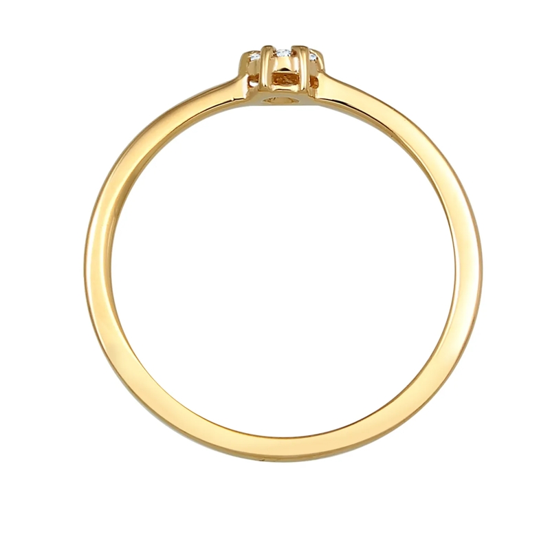 Elli Ring Ring Solitär Verlobung Diamant (0.045 ct.) 585 Gel gold(Image 3)