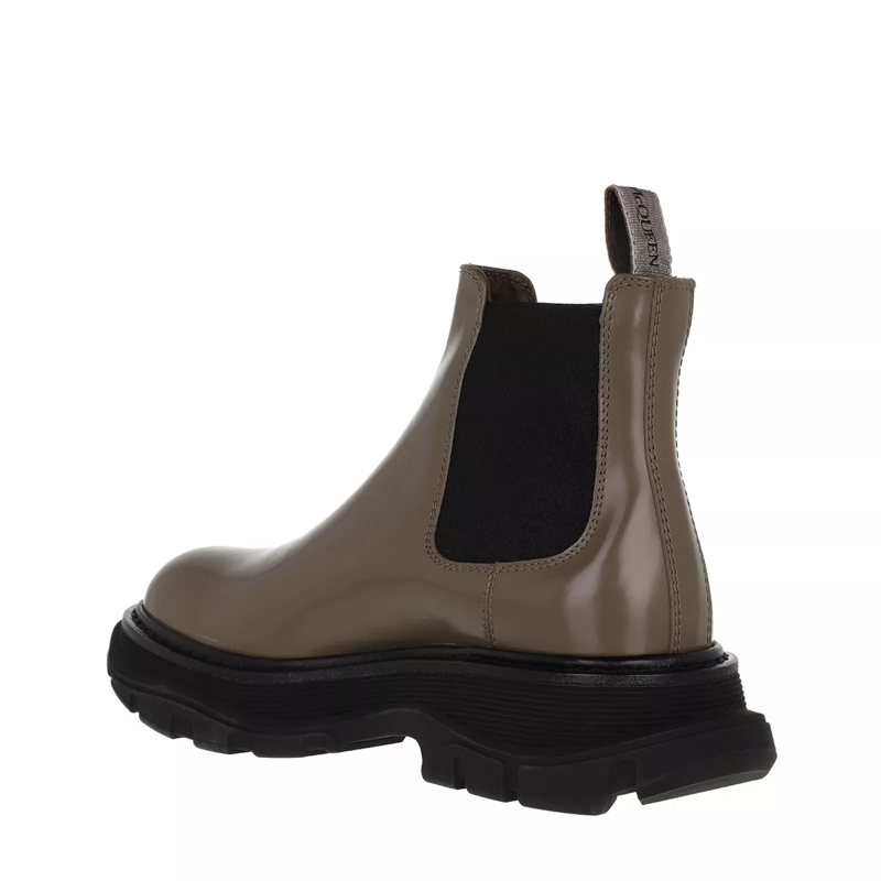 Alexander McQueen Chelsea Boots Bootie Smooth Leather Grau/Beige(Image 2)