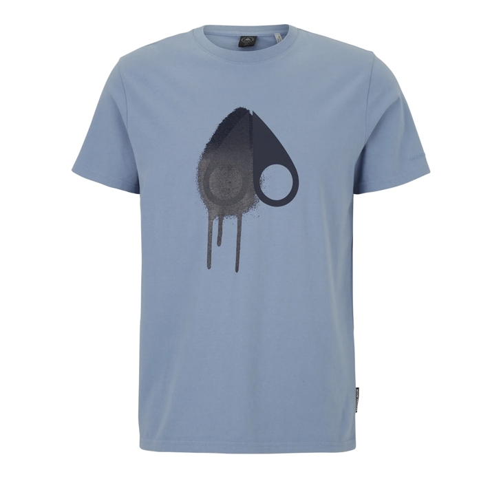 【MOOSE KNUCKLES】Augustine Short Sleeve T-Shirt/追跡可能 Moose Knuckles T-Shirt AUGUSTINE hell-blau | T-Shirt
